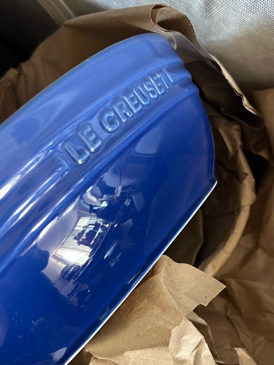 Le Creuset Other - Le Creuset Blue Stoneware Dish new 10.5 inch